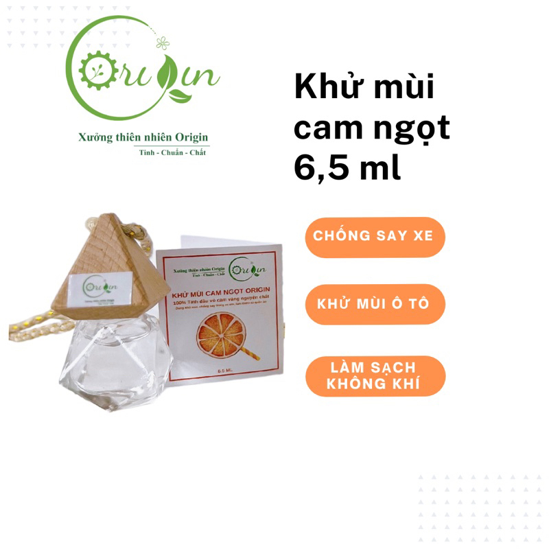 Tinh dầu treo xe cam ngọt Origin chống say xe, khử mùi oto - 6.5ml