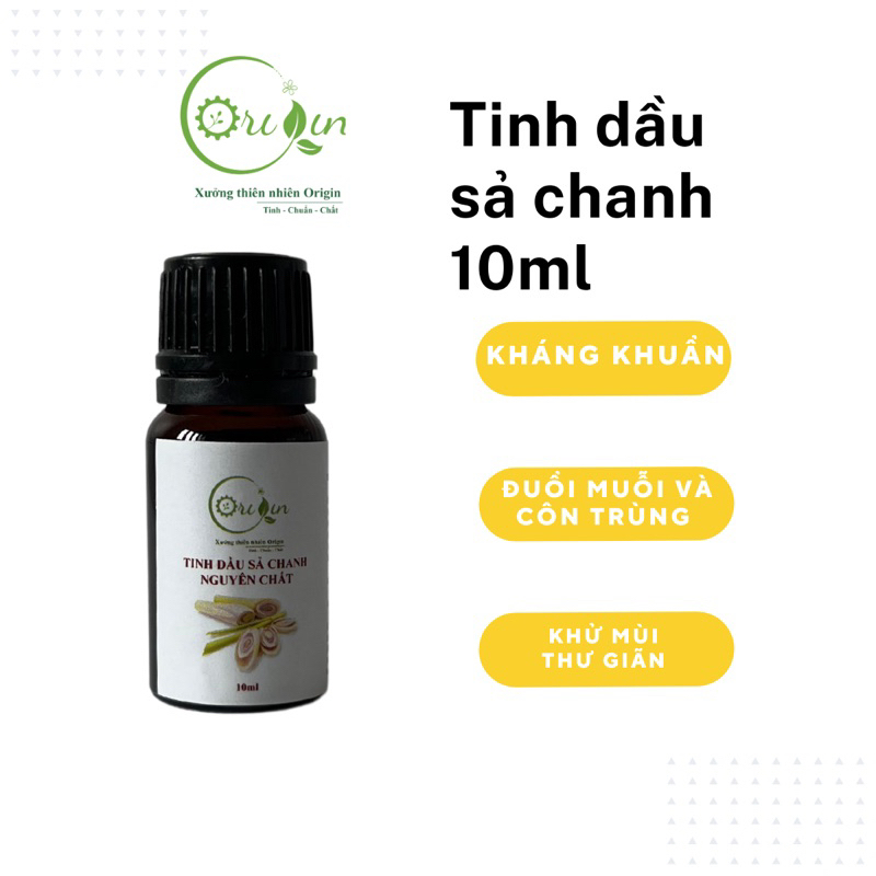 Tinh dầu sả chanh tự nhiên nguyên chất Origin đuổi muỗi, kháng khuẩn, xông phòng - 10ml