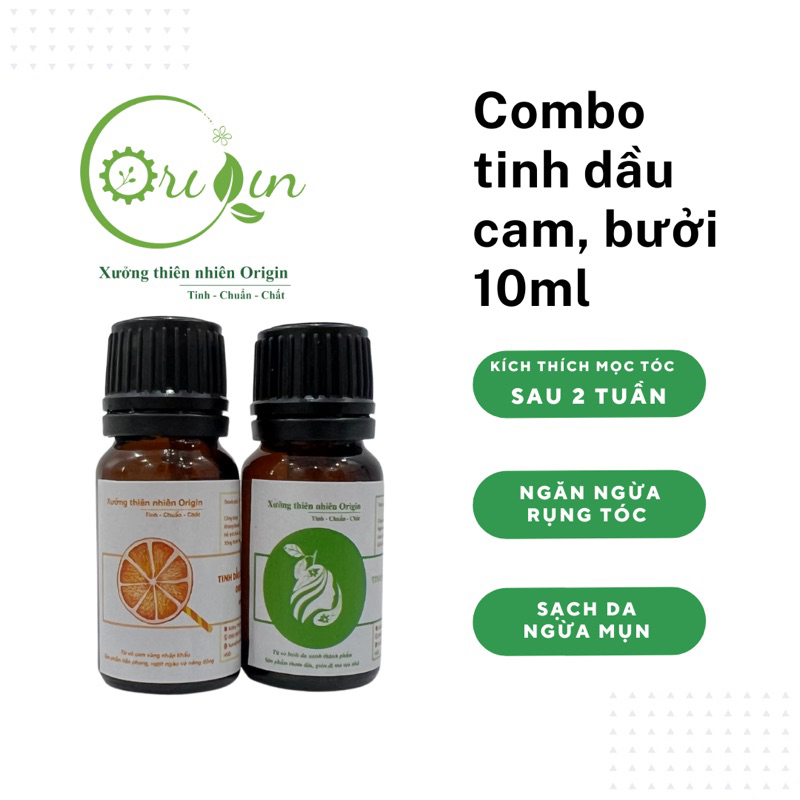COMBO TIẾT KIỆM Tinh dầu cam ngọt, tinh dầu bưởi xanh Origin