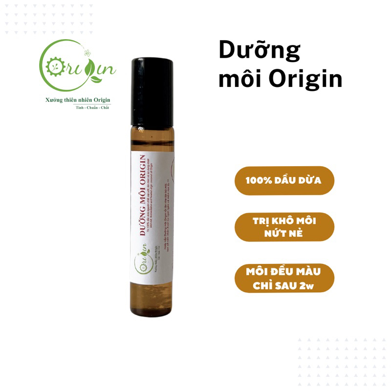 Dầu dừa nguyên chất dưỡng môi lọ bi lăn - Dưỡng môi Origin 10ml
