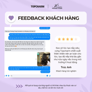 Keo xịt giữ nếp tóc TOPCHARM siêu cứng - Gôm xịt tạo kiểu tóc đẹp cho nữ, không gây khô xơ tóc