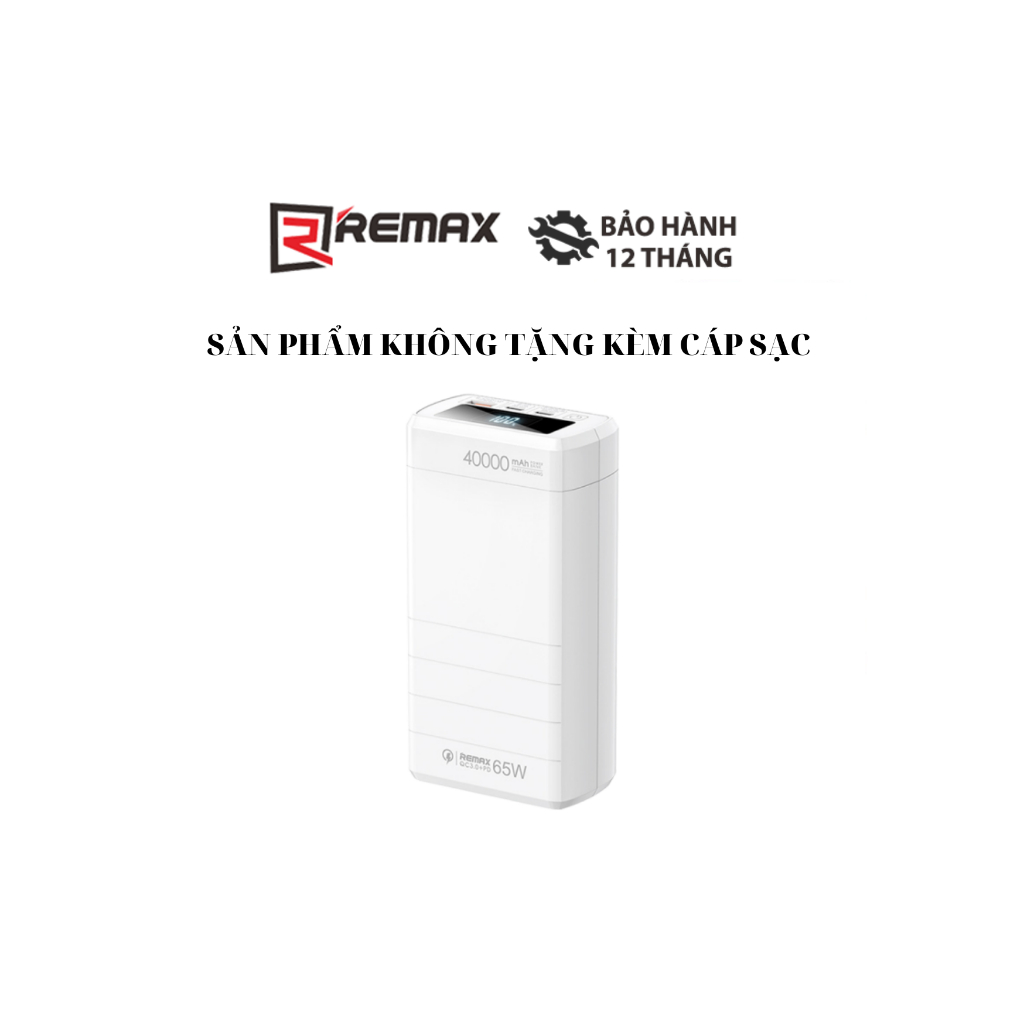 Pin sạc dự phòng sạc nhanh Remax RPP-310 40000mAh sạc nhanh PD 65W có ...