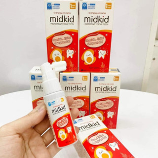 Xịt chống sâu răng MIDKID cho bé từ 1 tuổi giúp làm sạch và bảo vệ men răng, ngăn ngừa mảng bám ố vàng, hà mủn
