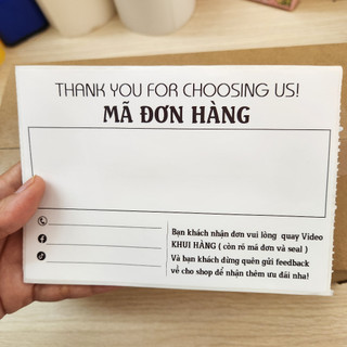 Sét 50 Phiếu giao hàng in sẵn, tem ghi vận đơn có sẵn keo dán kích thước 10x15cm