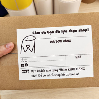 Sét 50 Phiếu giao hàng in sẵn, tem ghi vận đơn có sẵn keo dán kích thước 10x15cm