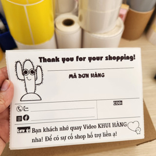 Sét 50 Phiếu giao hàng in sẵn, tem ghi vận đơn có sẵn keo dán kích thước 10x15cm