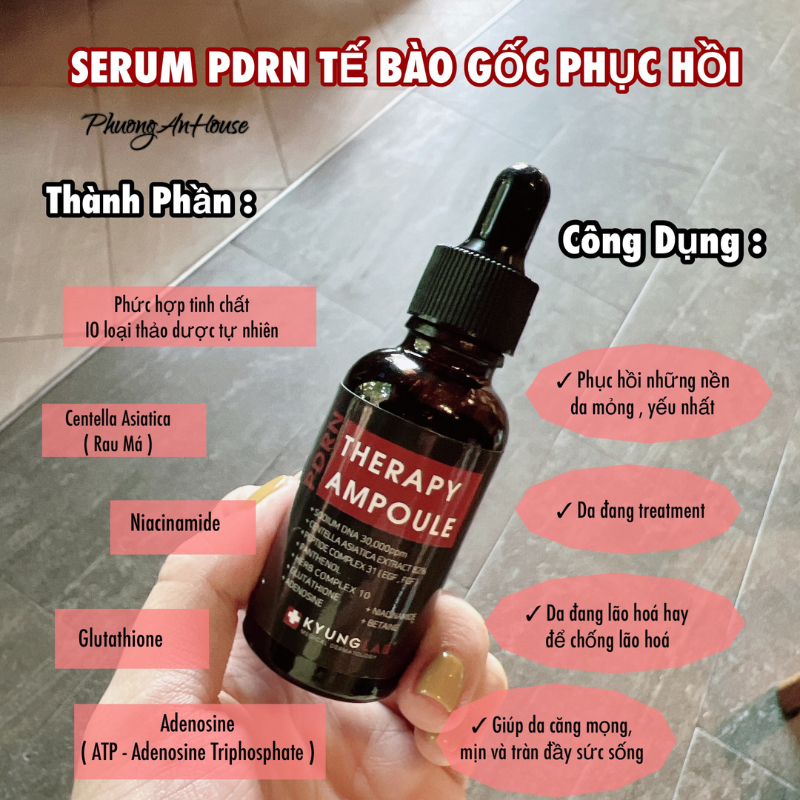 Tinh chất tế bào gốc PDRN Kyung Lab phục hồi, giảm lão hóa da Therapy Ampoule Dung tích 30ML - PHUONGANHOUSE