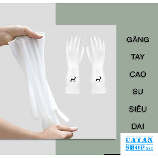 Găng tay hươu cao su siêu dai, bao tay hình hươu cao su rửa chén bát chống ăn mòn bảo vệ da tay GD712-GangOS-ngan