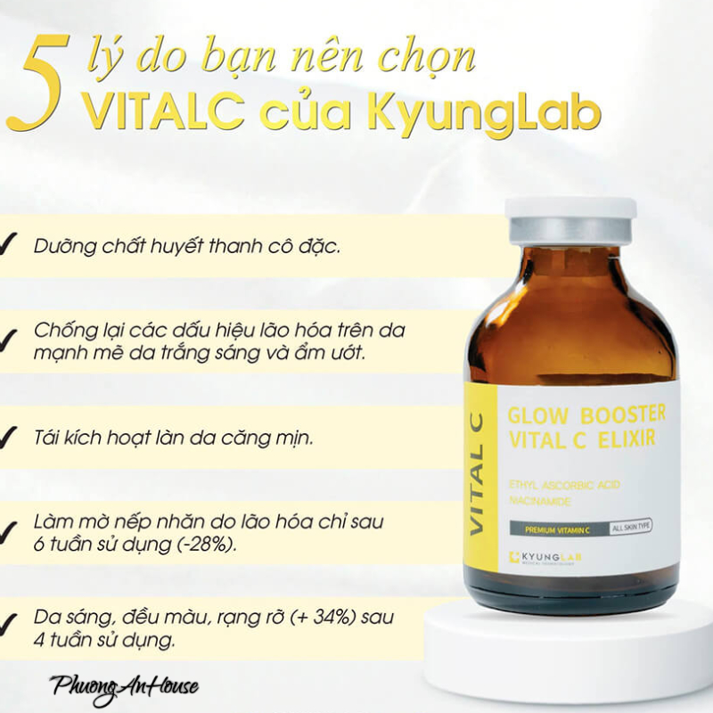 Tinh chất dưỡng da Kyung Lab Glow Booster Vital C Elixir 30ML - PHUONGANHOUSE
