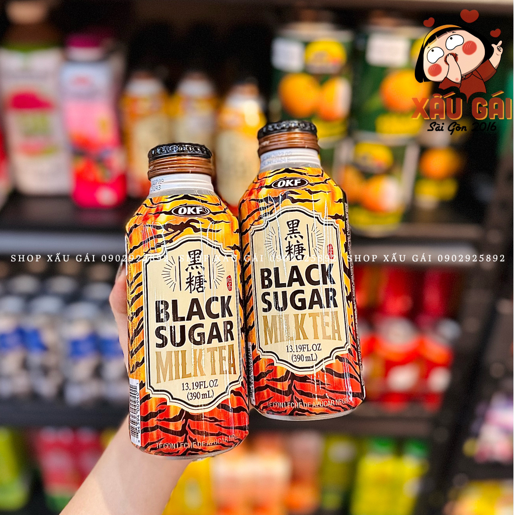 TrÀ SỮa ĐƯỜng Đen HÀn QuỐc Okf Black Sugar Milk Tea 390ml Shopee Việt Nam