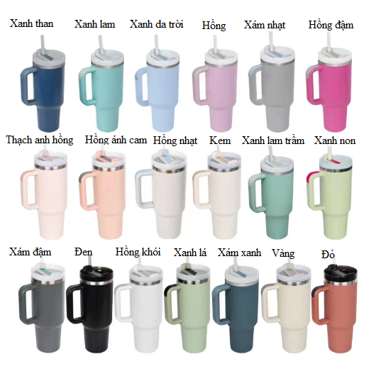 Cốc giữ nhiệt 1200ml-Inox 304 cao cấp- Có ống hút