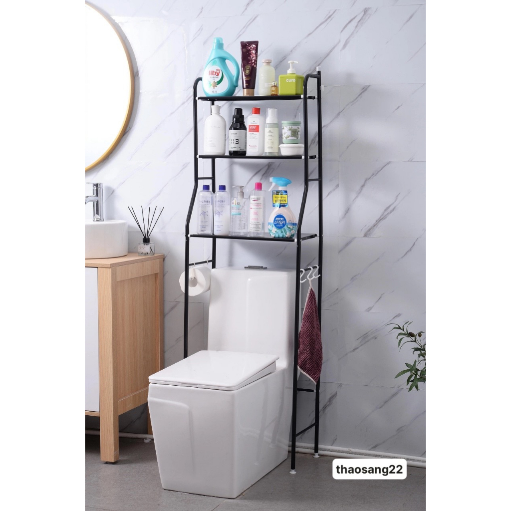 Kệ Bồn Cầu Để Đồ Nhà Vệ Sinh, Toilet, Nhà tắm- 3 Tầng INOX Cao Cấp