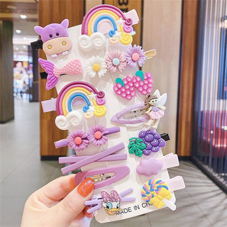 Set 14 mẫu kẹp tóc xinh xắn cho bé gái phong cách Hàn Quốc đáng yêu BUNNYKIDS