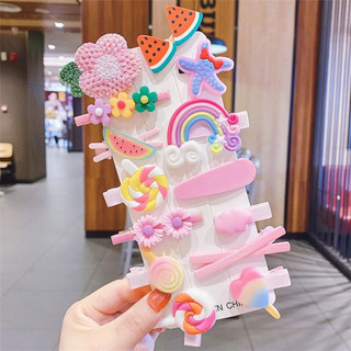 Set 14 mẫu kẹp tóc xinh xắn cho bé gái phong cách Hàn Quốc đáng yêu BUNNYKIDS