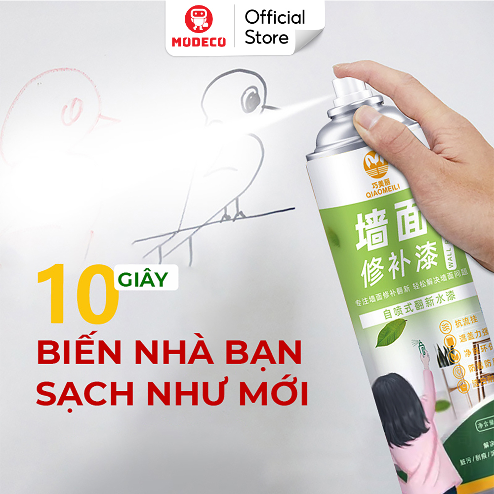 Bình Xịt Sơn Sửa Tường Nhà Cao Cấp Modeco - Cây Lăn Sơn Làm Sạch Nhanh Tường Bị Vẽ Bẩn, Nâm Mốc, Vết Bẩn Cứng Đầu