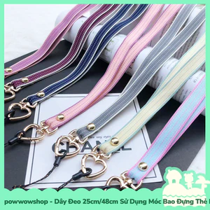 Dây Đeo 25cm/48cm Sử Dụng Để Móc Vào Bao Đựng Thẻ Nhân Viên / Buộc Vào Điện Thoại Heart Leather