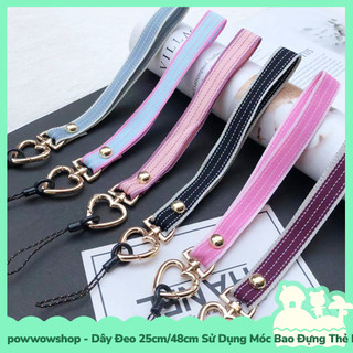 [Sẵn VN - Hỏa Tốc] Dây Đeo 25cm/48cm Sử Dụng Để Móc Vào Bao Đựng Thẻ Nhân Viên / Buộc Vào Điện Thoại Heart Leather