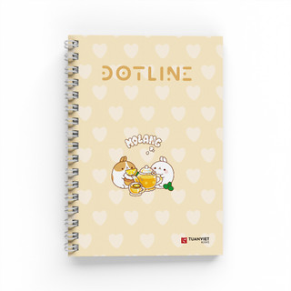 Sổ lò xo ruột chấm B5 TUANVIET BOOKS 180 trang Dotline chủ đề Molang, phù hợp ghi chép, nhật ký