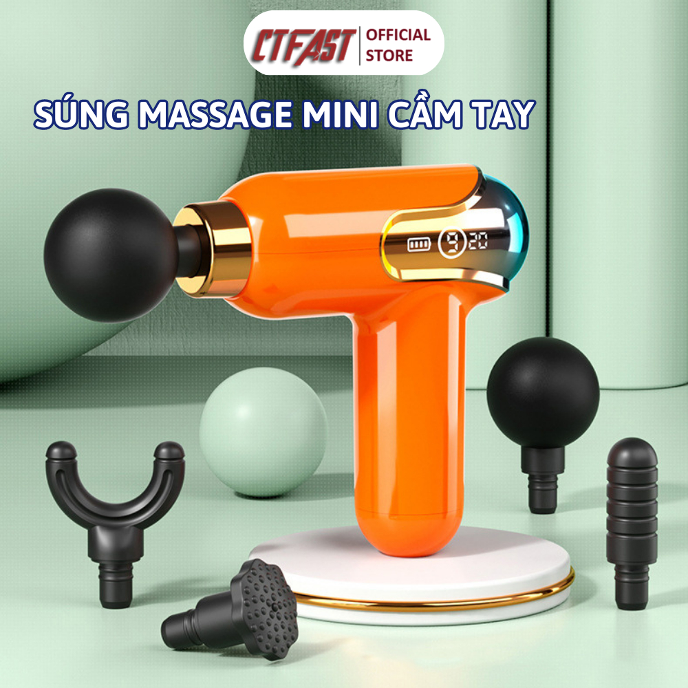 Máy Massage Mini Cầm Tay CTFAST LC002: Dụng cụ mát xa 9 cấp độ chuyên sâu, giảm đau cơ, cứng khớp hiệu quả