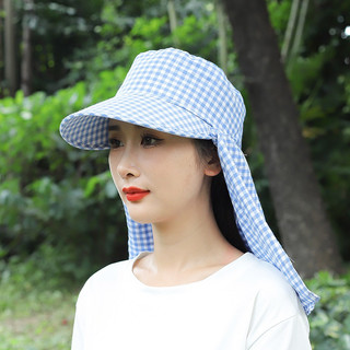 MŨ CHỐNG NẮNG NỮ - Mũ Hoạ Tiết Caro Kèm Khăn Che Kín Mặt Chống Tia UV, Nón Có Lỗ Thông Hơi, Mũ Nón Lưỡi Trai Nữ Cao Cấp