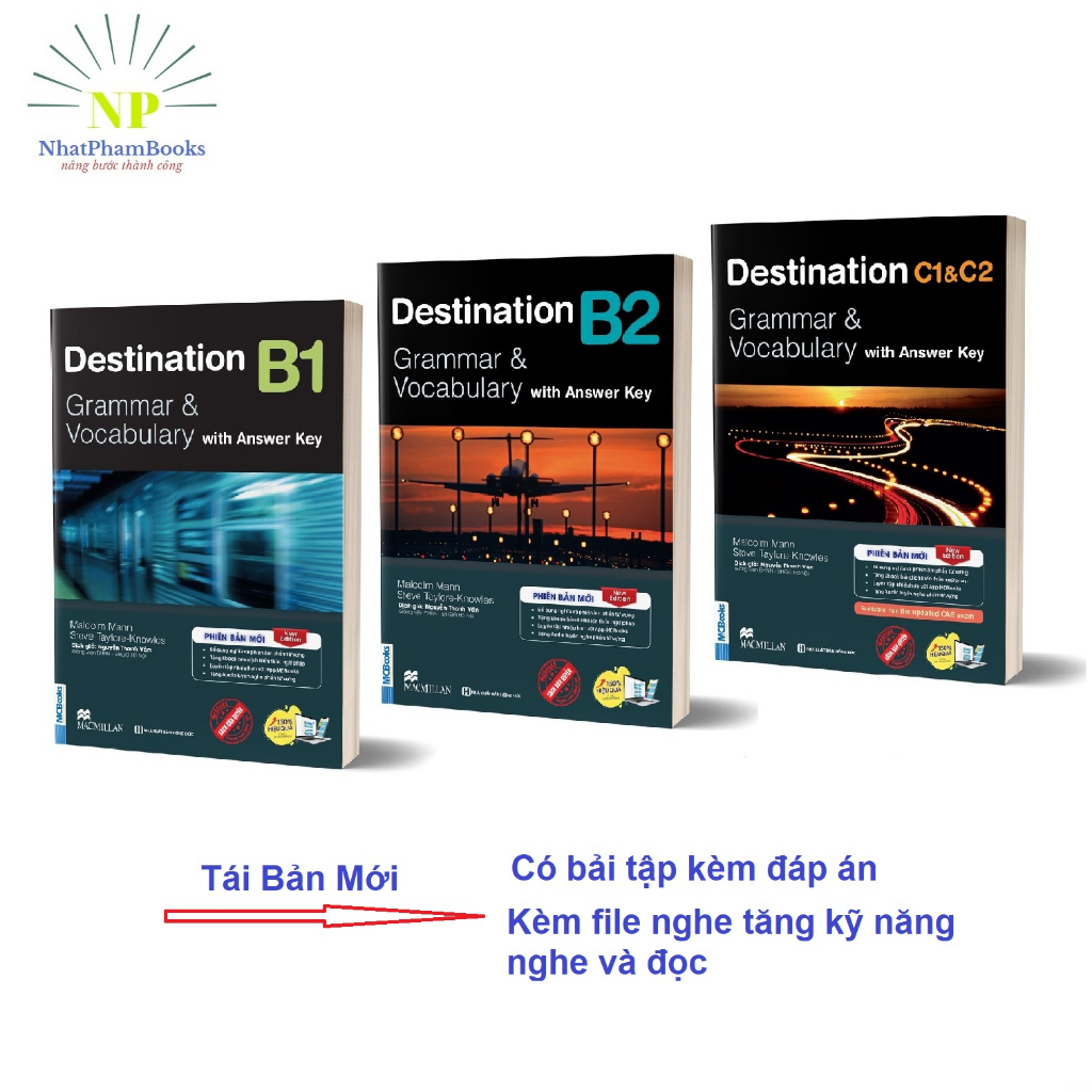 Sách Combo 3 Cuốn Destination Grammar And Vocabulary B1 B2 Và C1andc2 Tái Bản Tặng Kèm Sổ Tay 0750