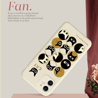 Ốp điện thoại silica gel hình mèo dễ thương thích hợp cho IPHONE 7 7PLUS 8 PLUS X XR XS 11/12/13/14/15/16PRO MAX - e6778
