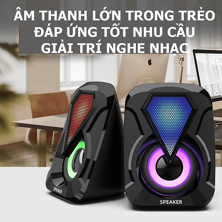 Loa vi tính siêu hay 2.0, loa xí ngầu 101Z cắm cổng USB siêu xinh ...