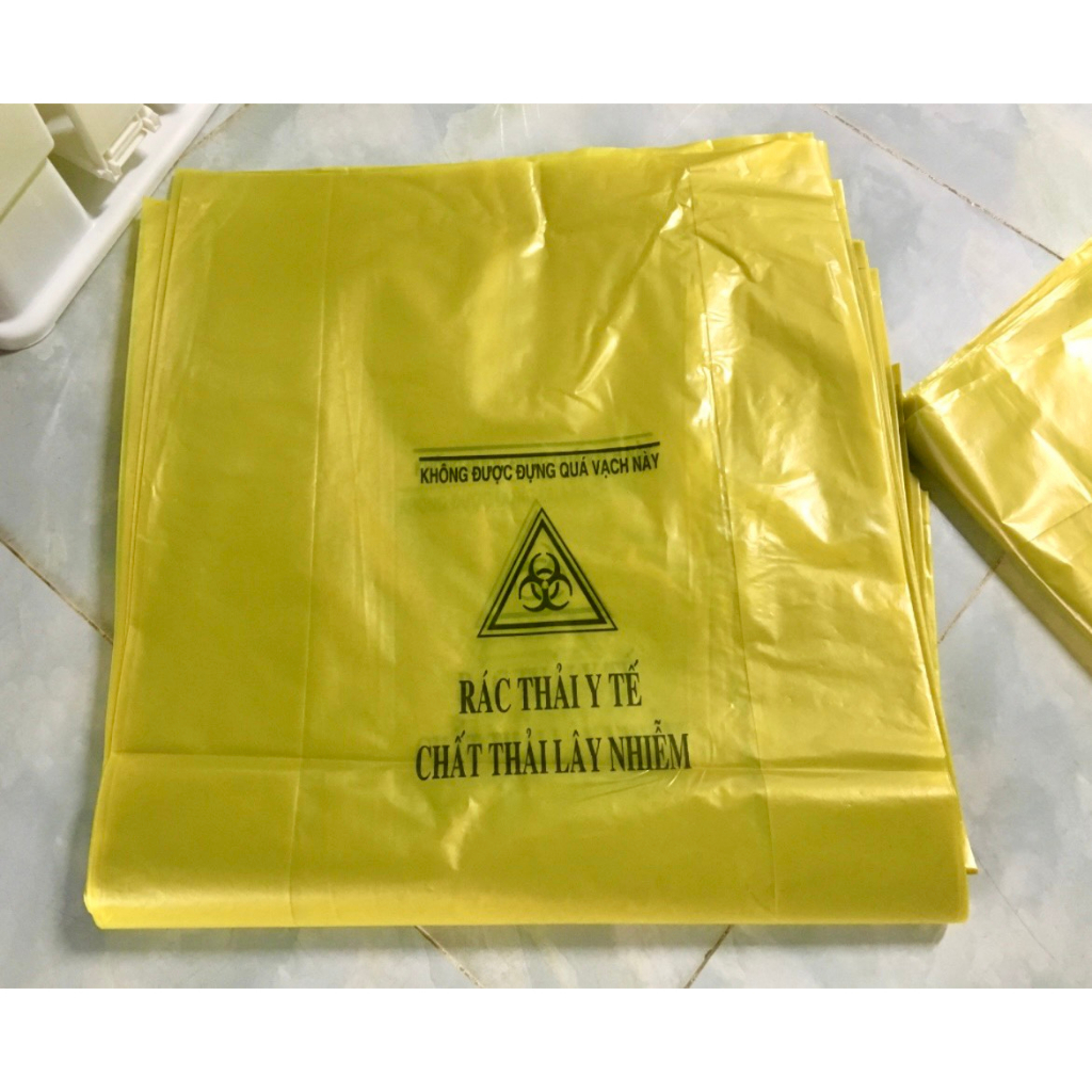 Túi rác y tế, Bao đựng rác y tế màu vàng kích thước 40x70cm (1Kg ...