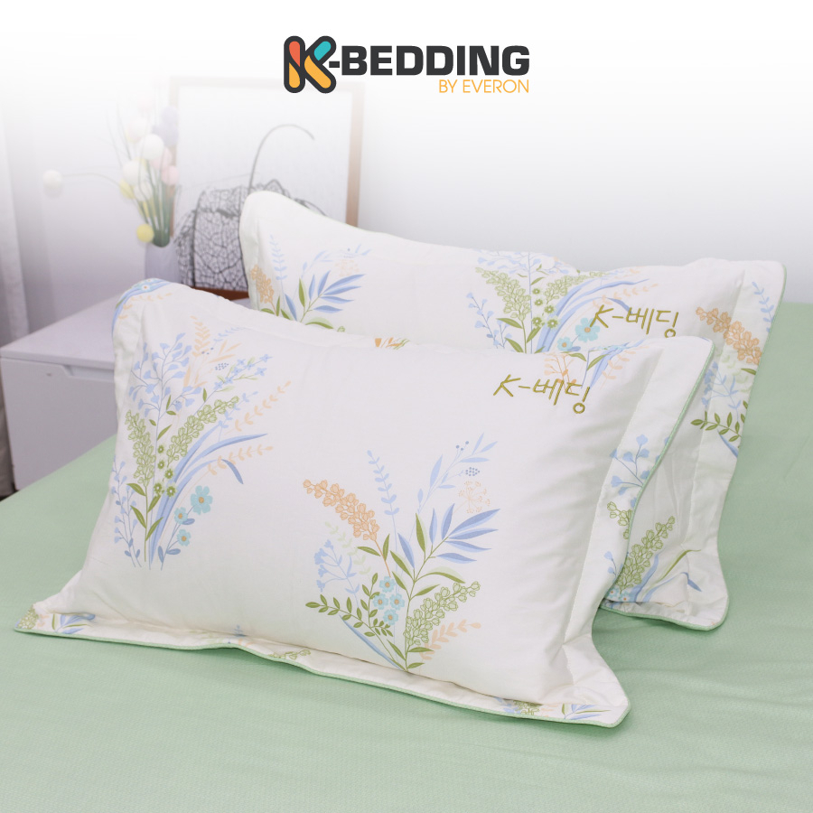 Ảnh Vỏ Gối Nằm Chần Bông Cotton Hàn Quốc KBedding by Everon 45x65cm ( 1 cặp) 2