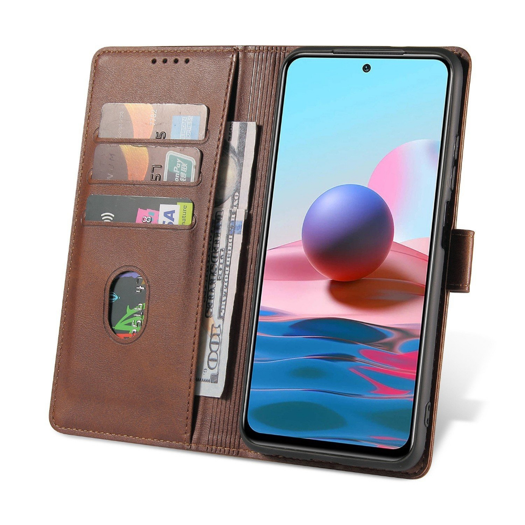 Bao da dạng ví nắp lật hai mặt kèm khe để thẻ cho Xiaomi note 12 4G, note 14, 15c redmi 12, note 13,13T,13C,14c note 17