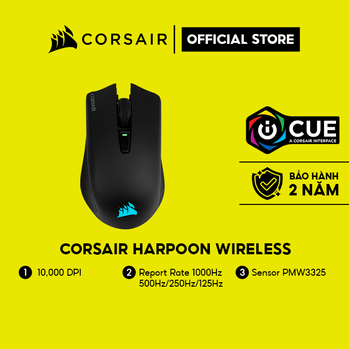 [Mã ELCL7 giảm 7% đơn 300K] Chuột Corsair Harpoon Wireless - PMW3325