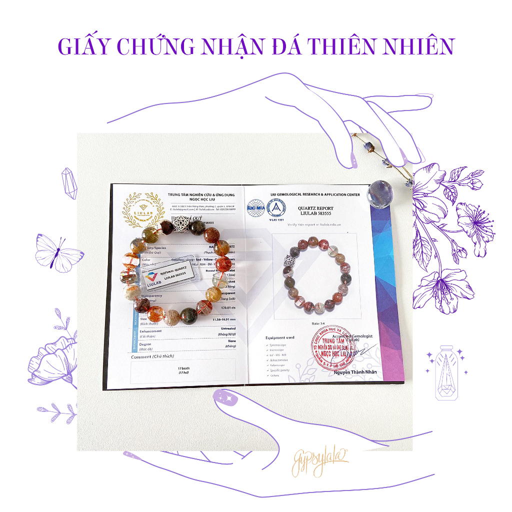 Ảnh Dây Chuyền Khung Bạc Đá Ưu Linh Thiên Nhiên Không Kị Mệnh SP002719 Gypsy.lala 4