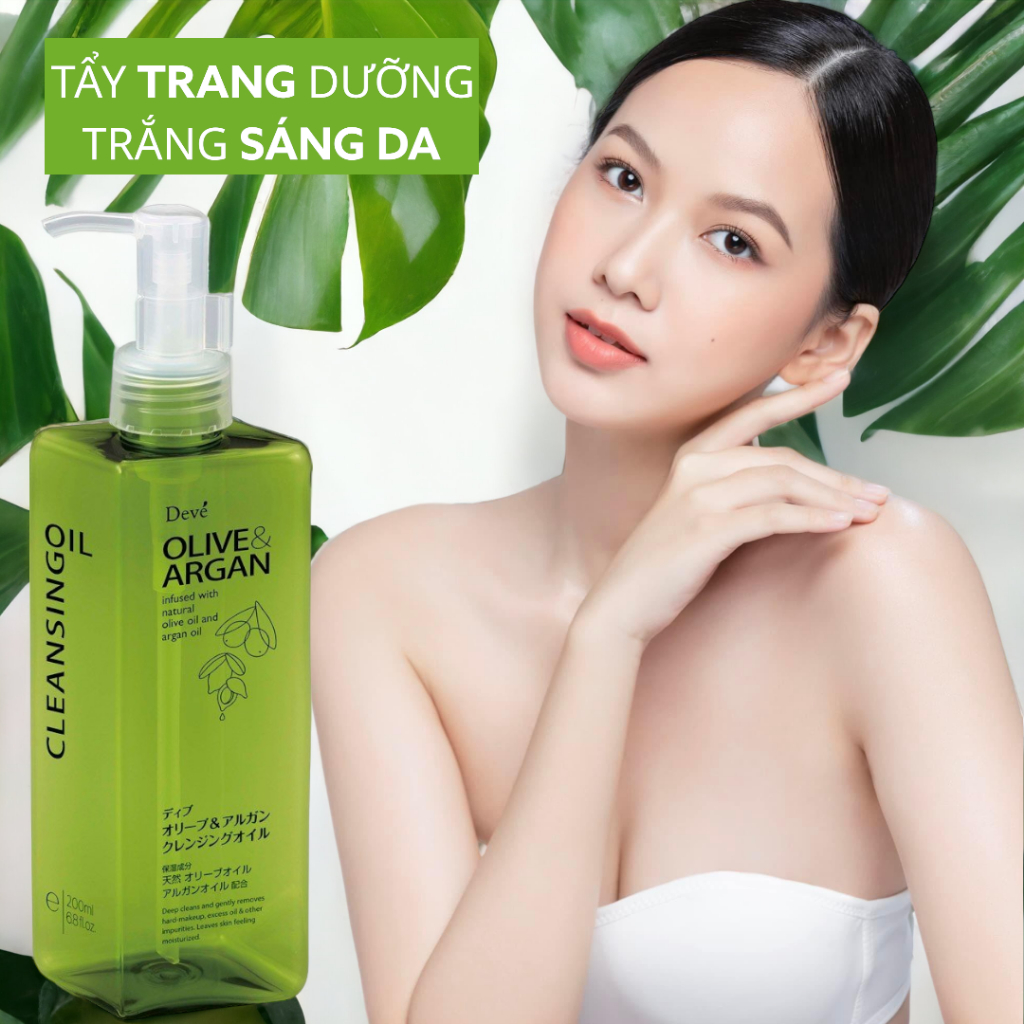 Dầu Tẩy Trang Dưỡng Ẩm Deve Olive & Argan Cleansing Oil (200mL)