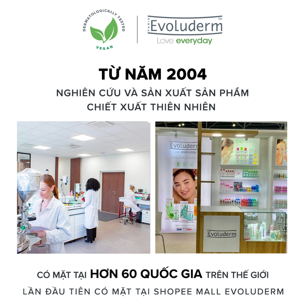 Xịt khử mùi toàn thân Evoluderm hương Vanilla ngăn khuẩn gây mùi suốt 24h - 200ml (20375)