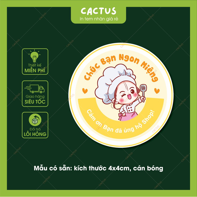 [ Hoả Tốc ] Set 65 Tem Chúc Bạn Ngon Miệng, Tem dán Thank You, Sticker ...