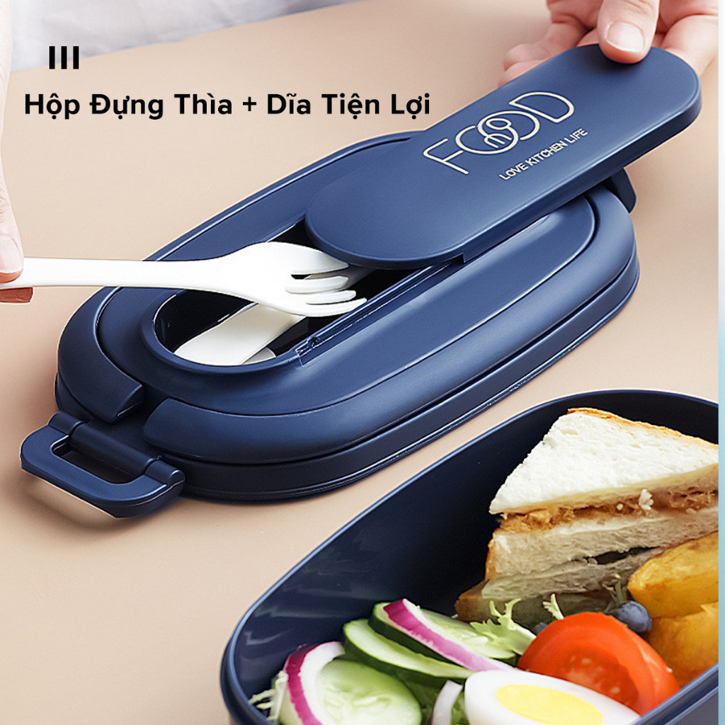 Ảnh Hộp Đựng Cơm 2 Tầng Nhựa Nguyên Sinh PP Cao Cấp - Chọn Màu – Cặp Lồng Cơm, Thức Ăn Chính Hãng Amalife 3
