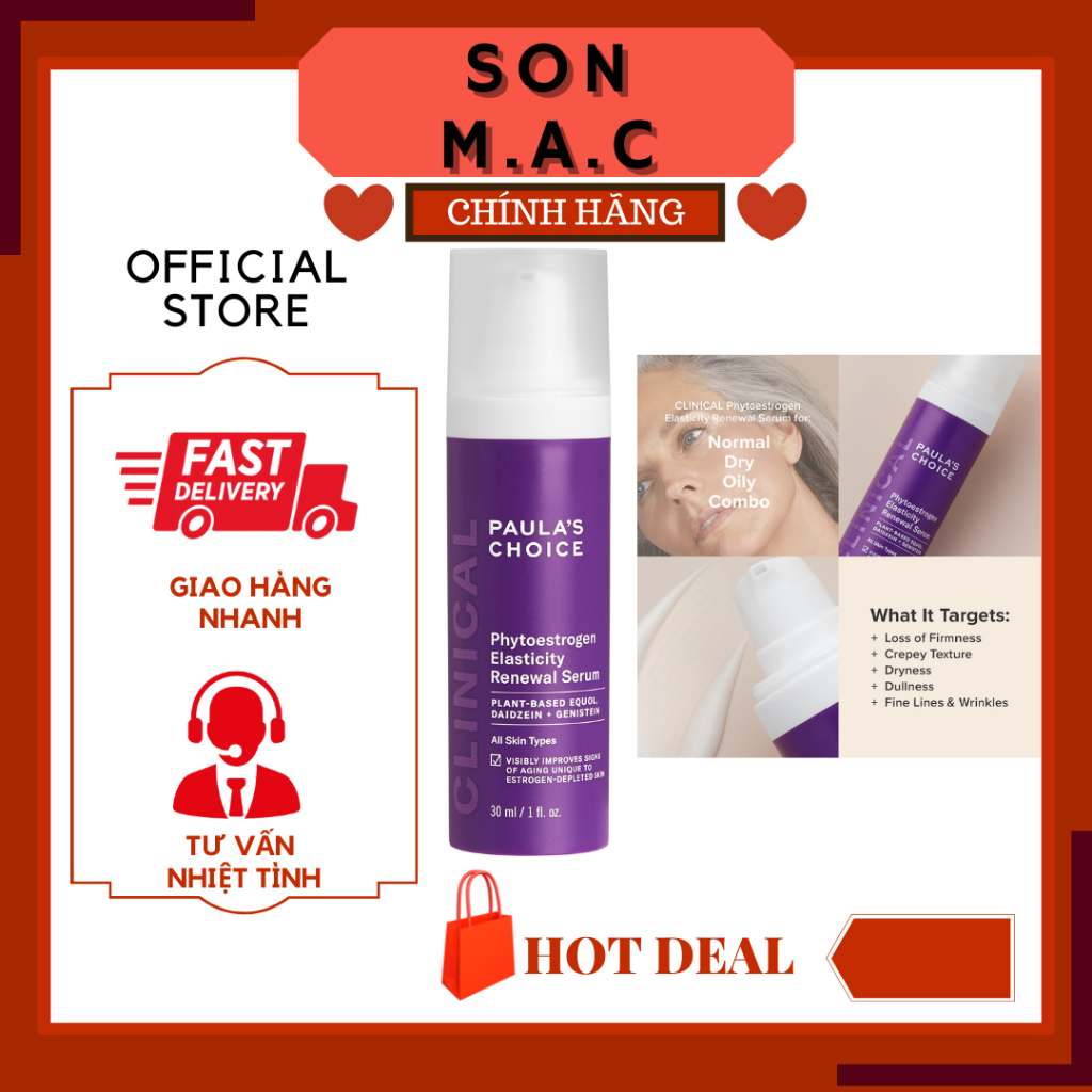 Tinh Chất Paula's Choice Phytoestrogen Elasticity Renewal Serum Trẻ Hóa