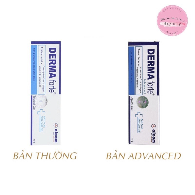 Kem Chấm Mụn Derma Forte Advanced 15g Chính Hãng – Giảm Sưng Mụn, Hỗ Trợ Mờ Thâm