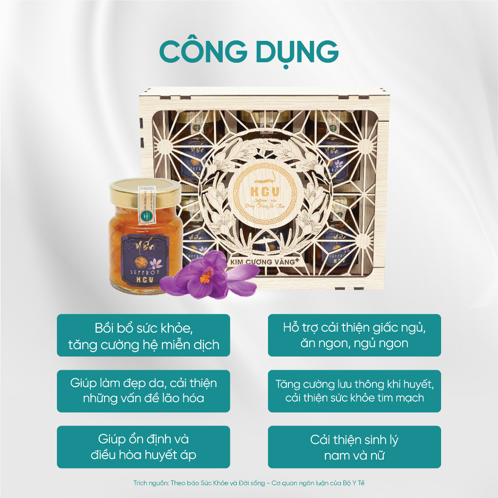 Ảnh Yến Chưng Saffron Đông Trùng Hạ Thảo Kim Cương Vàng - Dưỡng Da, Tăng Cường Đề Kháng (6 Lọ/Hộp x 70ml/Lọ) 4