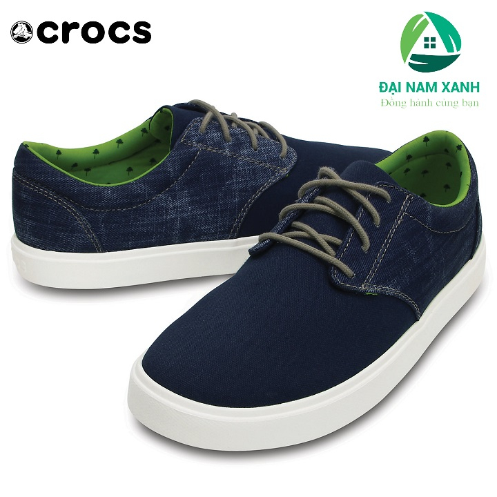 Giay Th i Trang Nam Crocs CitiLane Canvas mau Navy Shopee Vi t Nam