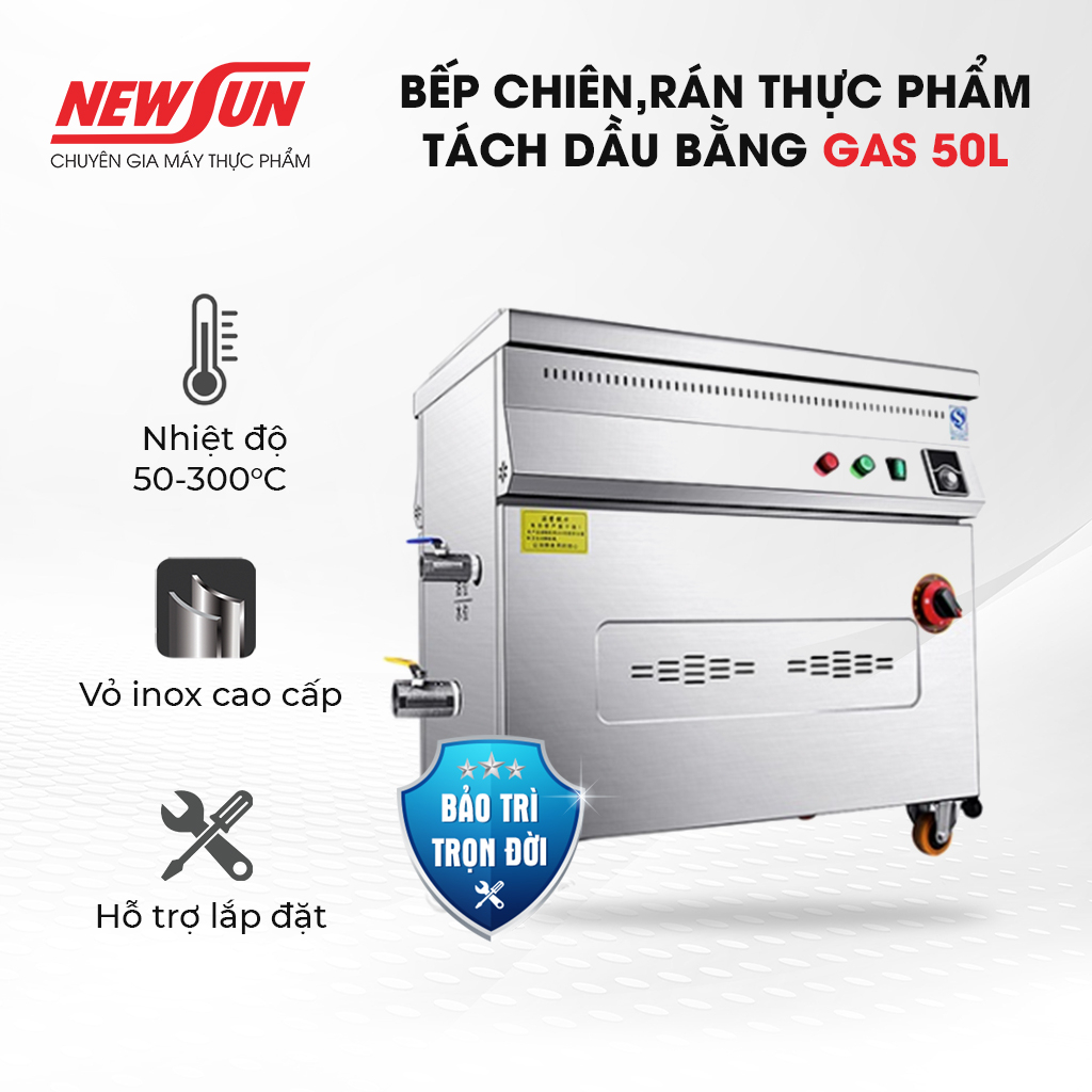 Bếp Chiên,Rán Thực Phẩm Tách Dầu Bằng Gas 50L NEWSUN - (Gía bán chưa ...