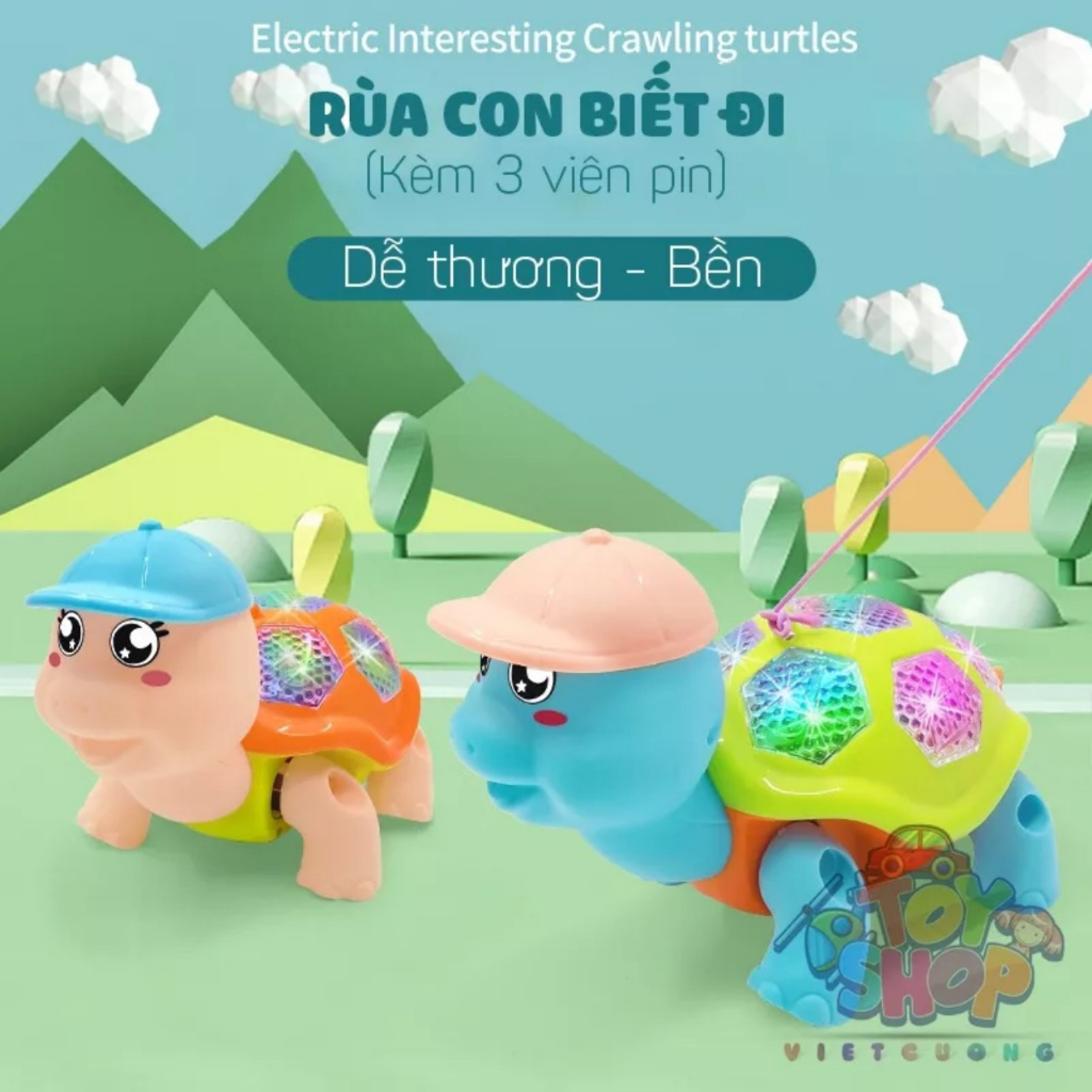 Đồ chơi Rùa con biết đi dễ thương và rất bền (kèm 3 pin) | Shopee Việt Nam