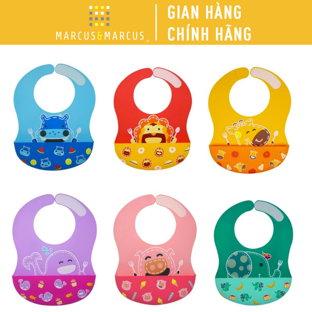 Ảnh Yếm Silicon Ăn Dặm Cổ Dán Marcus & Marcus, Cho Bé Từ 6 Tháng 1