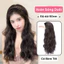 Bộ tóc giả nửa đầu xù xoăn xù mì, có gắn bờm tóc giả Qiqishop - Tóc giả nửa đầu xoăn xù mì dài 60cm
