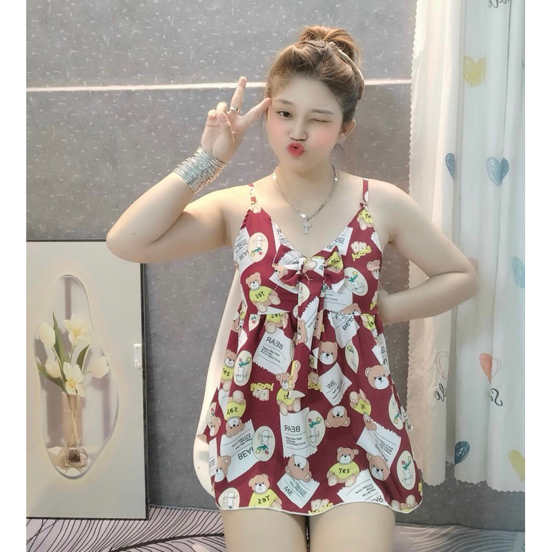 Đồ bộ mặc nhà mặc ngủ hoạ tiết xinh phom nhỏ dưới 46kg - N48