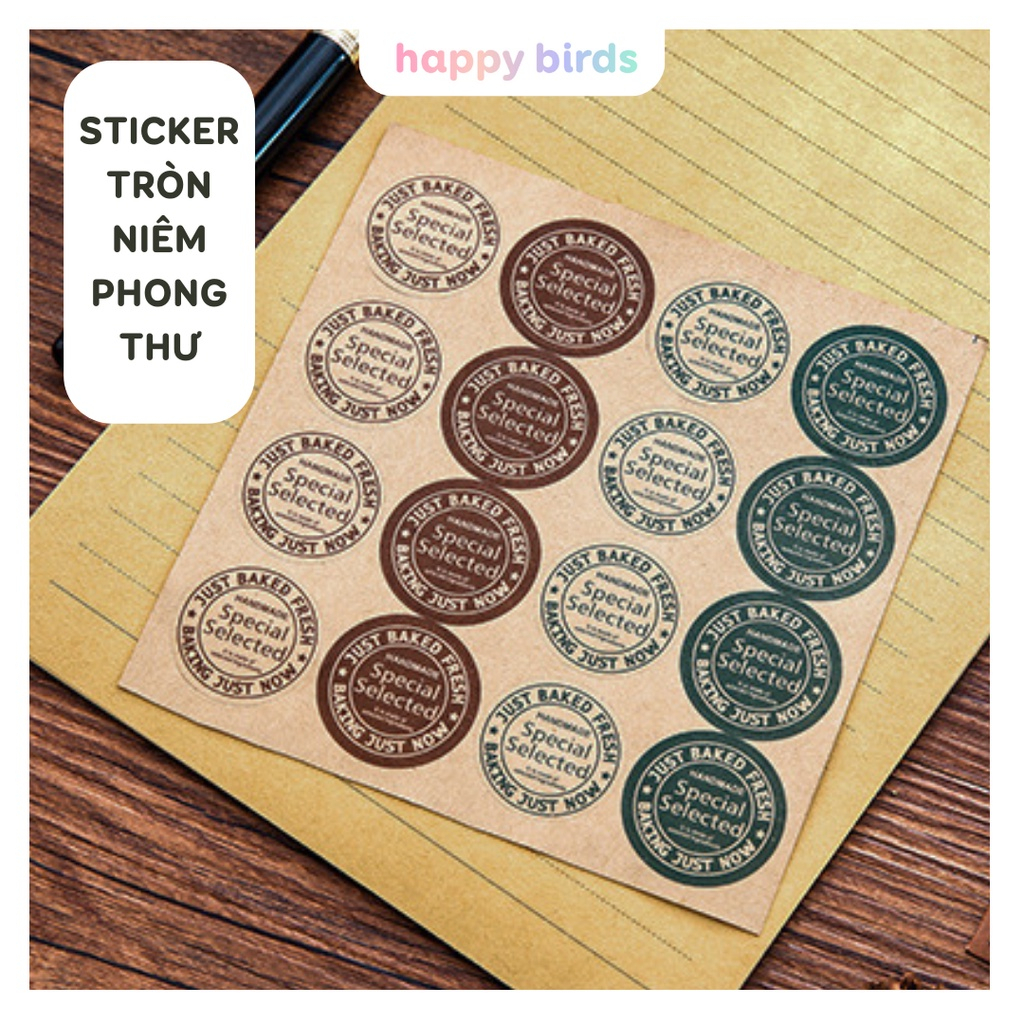 Sticker tròn sticker niêm phong phong bì bao thư vintage trang trí ...