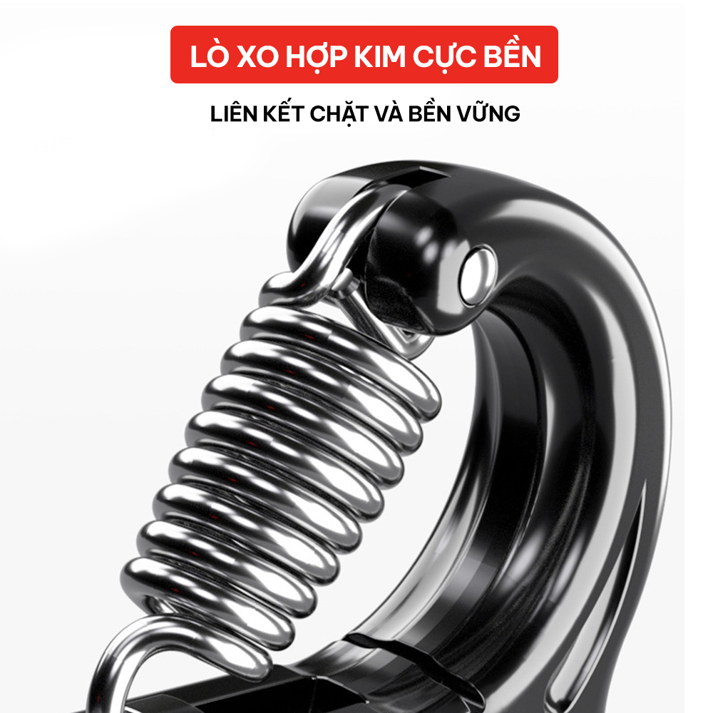 Kìm bóp tay, kìm tập tay chữ A có đếm số tự động chính hãng GoodFit GF02E điều chỉnh lực từ 5-60kg