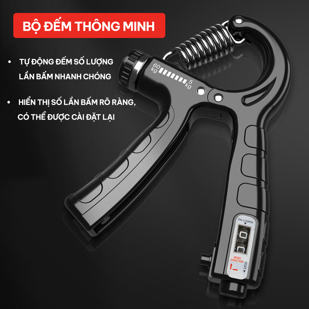 Ảnh Kìm bóp tay, kìm tập tay chữ A có đếm số tự động GoodFit GF02E kìm tập cơ tay điều chỉnh lực từ 5-60kg 2