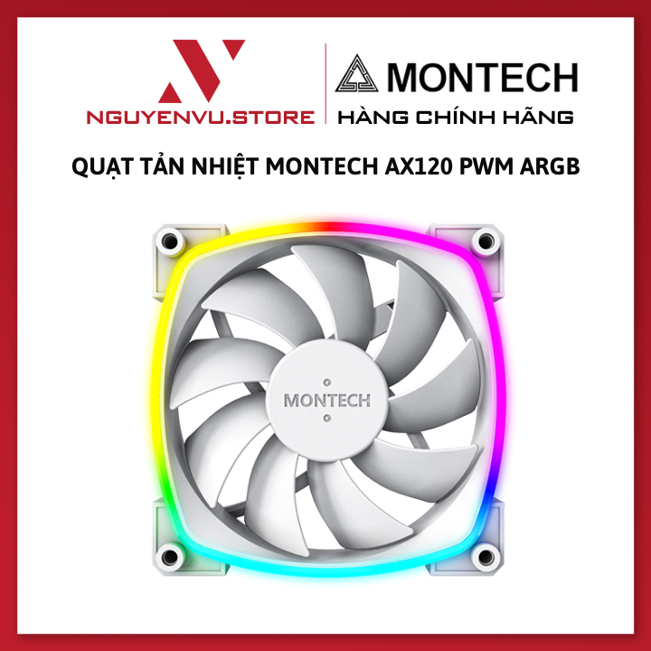 Quạt tản nhiệt Montech AX120 PWM / RX120 PWM - 9 cánh quạt siêu bền LED ...