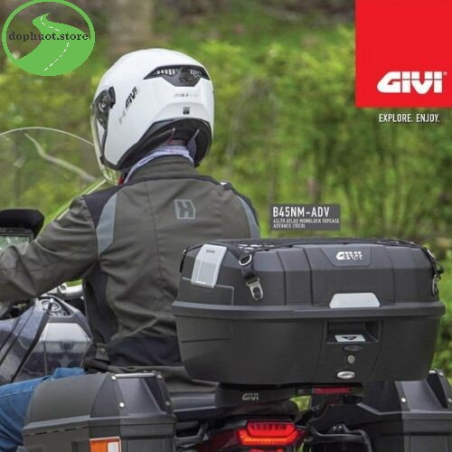 THÙNG SAU GIVI B45NM ADV - Đầy đủ phụ kiện : tựa lưng, lót, lưới ... Bảo hành 2 năm chính hãng